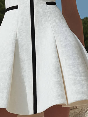 The Ermengarde Cotton Linen Mini Dress
