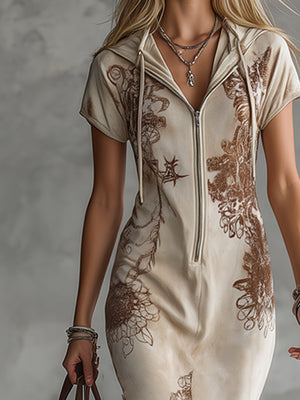 The Jeanine Suede Maxi Dress
