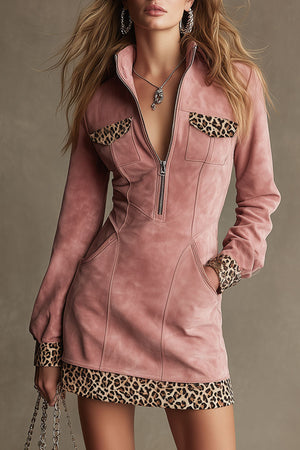The Eudoxine Suede Mini Dress