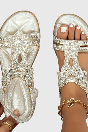 Embellished Back-Strap Sandals