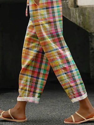 Checked Casual Trousers