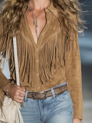 The Huguette Suede Top
