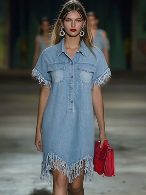 The Célie Denim Mini Dress