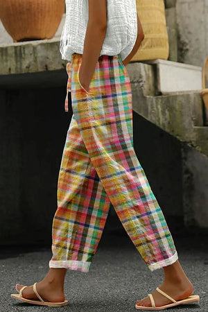 Checked Casual Trousers