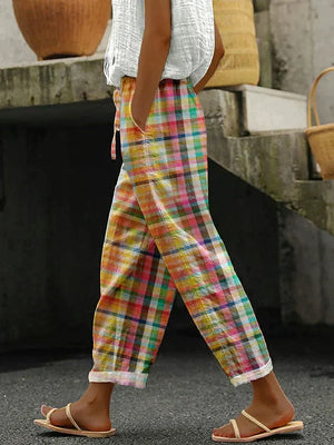 Checked Casual Trousers