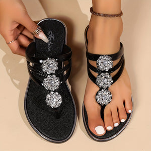 Glam Embellished Flat Sandals