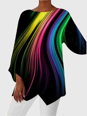 The Adèle Printed Crew-Neck Top