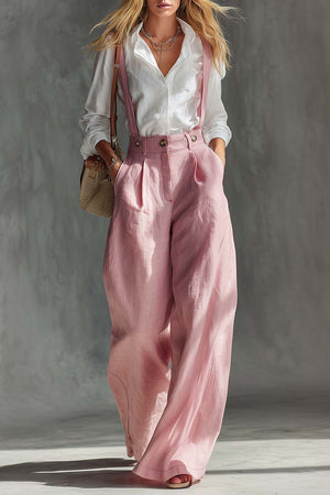 The Godelive Cotton Linen Dungarees