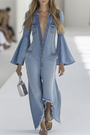 The Ismérie-Rose Denim Jumpsuit