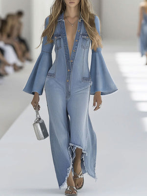 The Ismérie-Rose Denim Jumpsuit