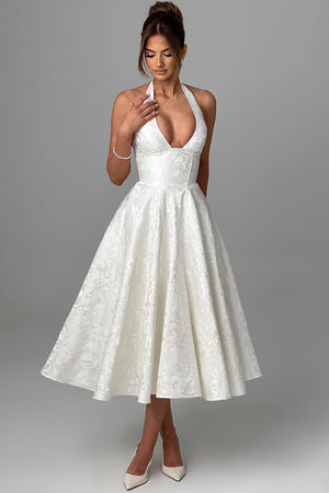 Halter Neck Midi Dress