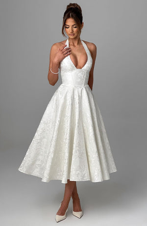 Halter Neck Midi Dress