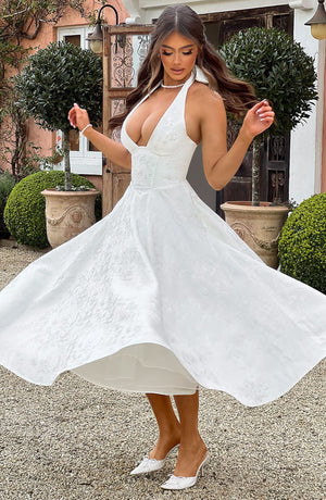 Halter Neck Midi Dress