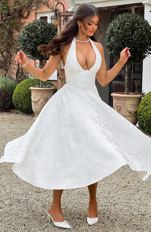 Halter Neck Midi Dress