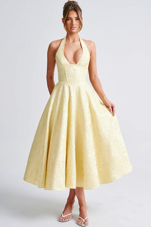 Halter Neck Midi Dress