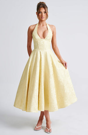 Halter Neck Midi Dress