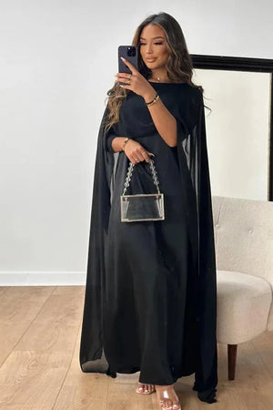 Cape Maxi Dress