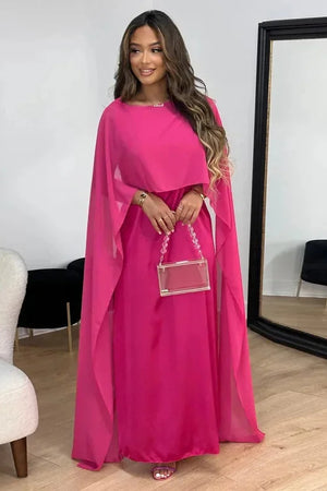 Cape Maxi Dress