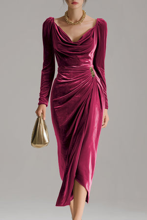 The Laurette Velvet Midi Dress