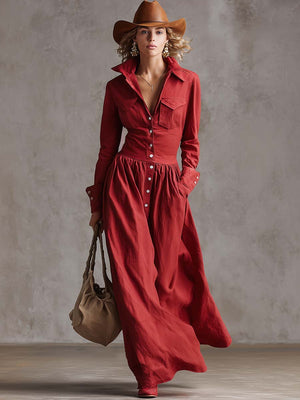 The Marie-Claire Cotton Linen Maxi Dress