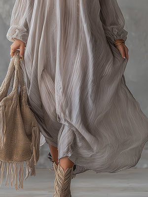 The Baudourie Chiffon Maxi Dress