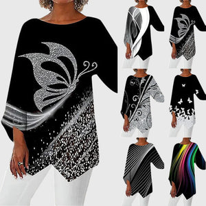 The Adèle Printed Crew-Neck Top