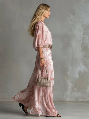 The Édith Printed Chiffon Set