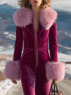 The Huguette-Marie Velvet Jumpsuit