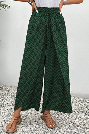 Wide-Leg Printed Trousers