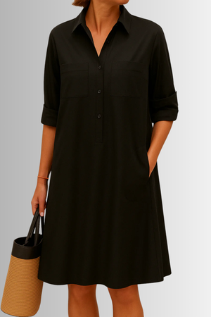 Button-Down A-Line Dress