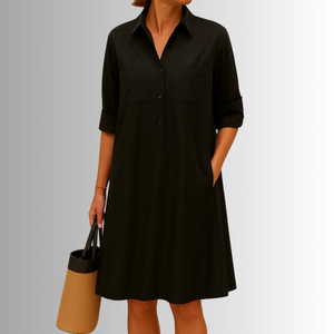Button-Down A-Line Dress