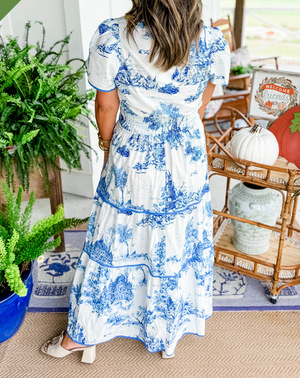 Tiered Print Maxi Dress
