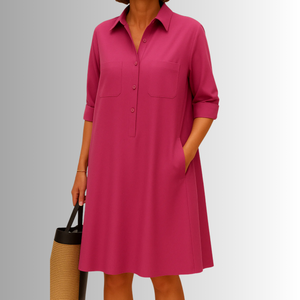 Button-Down A-Line Dress