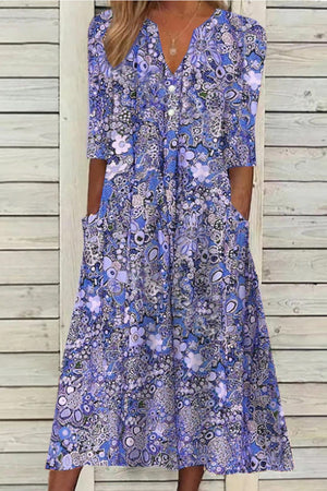 Floral Button-Down Maxi Dress