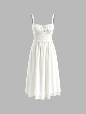 Smocked Cami Midi Dress