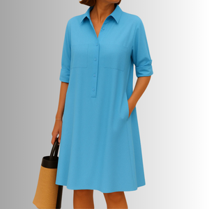 Button-Down A-Line Dress
