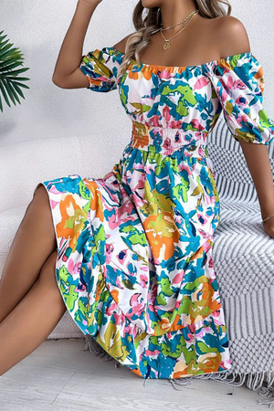 Off-Shoulder Midi Dress