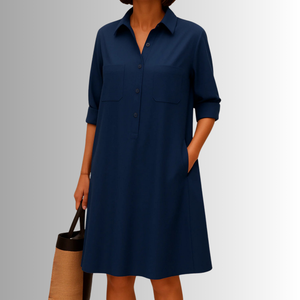 Button-Down A-Line Dress