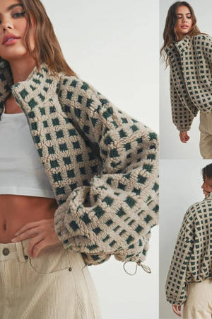 Vivienne Check Sherpa Jacket