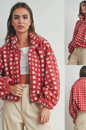 Vivienne Check Sherpa Jacket