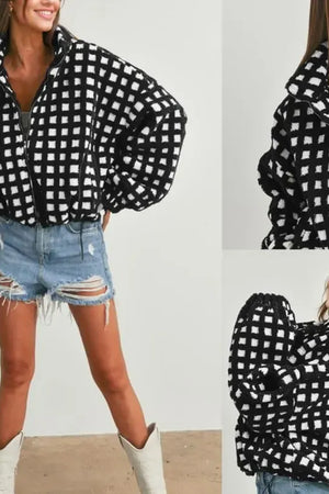 Vivienne Check Sherpa Jacket