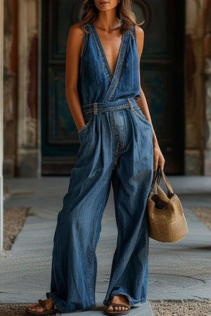 The Parnelle Denim Jumpsuit