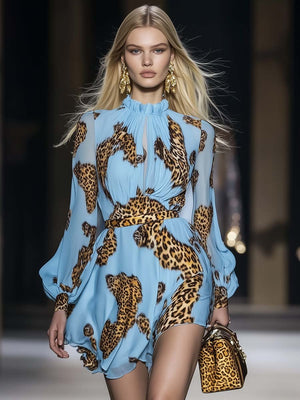 The Line Chiffon Mini Dress