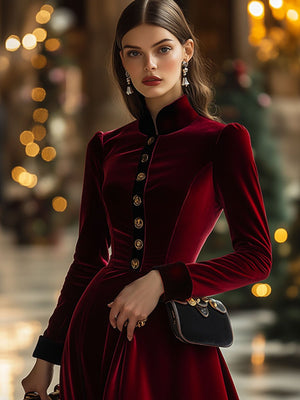 The Primerose Velvet Midi Dress