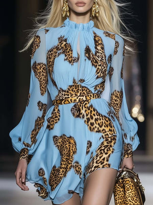 The Line Chiffon Mini Dress