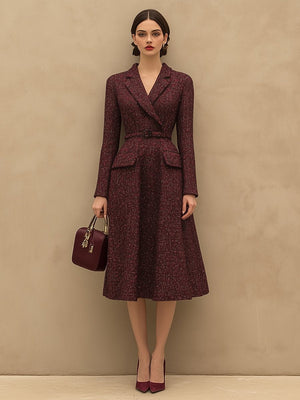 The Cyprienne Tweed Midi Dress