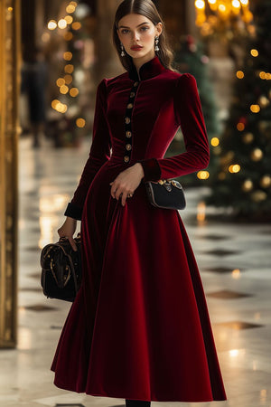 The Primerose Velvet Midi Dress