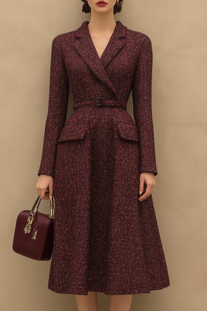 The Cyprienne Tweed Midi Dress