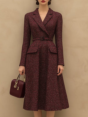 The Cyprienne Tweed Midi Dress