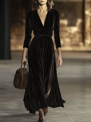 The Chrétienne Velvet Maxi Dress